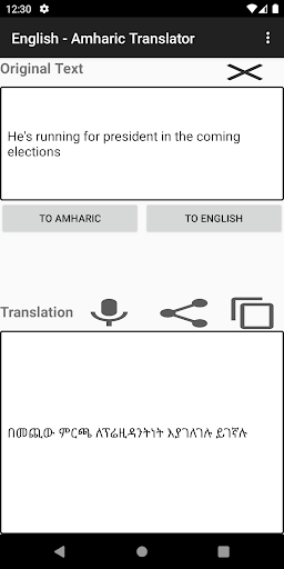 English - Amharic Translator