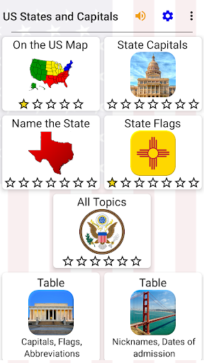 50 US States Map, Capitals & Flags - American Quiz  screenshots 2