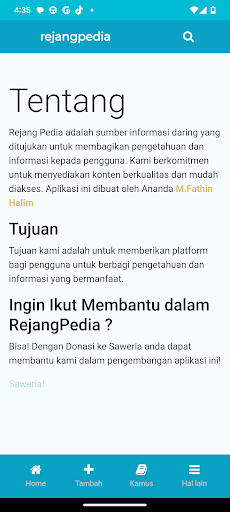 rejangpedia Screen 2