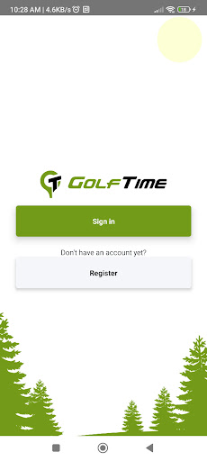 Android application GolfTime screenshort