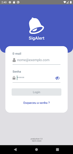 Android application SigAlert screenshort