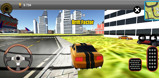 수정 된 도시 자동차 운전 표류 게임 시뮬레이터