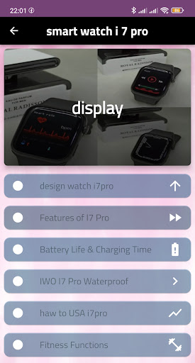 Android application smart watch i 7 pro guide screenshort