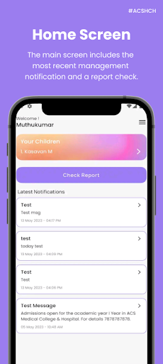 Android application ACS Medical College & Hospital screenshort