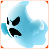 Ghost in a haunted house icon