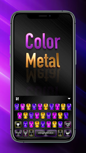 Android application Color Metal Black Keyboard Bac screenshort