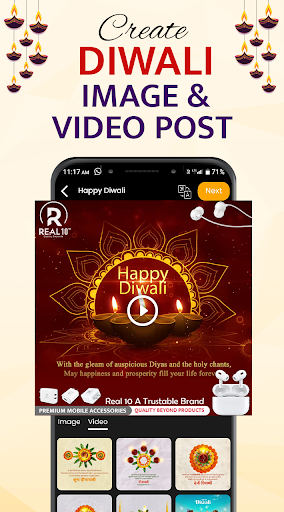 Diwali Poster & Video Maker screenshot 2