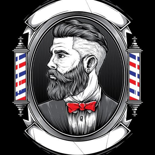 Dominican hairstyle barbershop logo