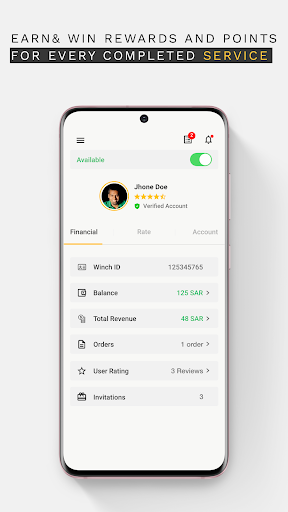WINCH - Providers App Screen 3