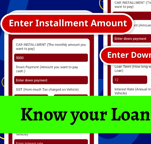Android application EMI to Loan Calculator screenshort