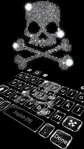 Glitter Diamond Skull Themes Screen 2
