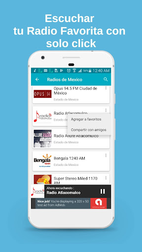 Android application Radios de Mexico screenshort