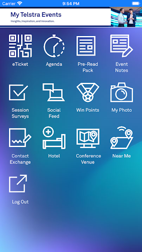 My Telstra Events Screen 2