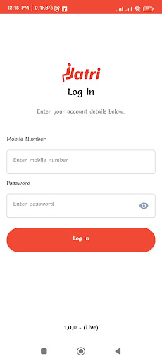 Android application Jatri Intercity Agent screenshort