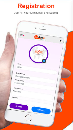Android application cloudgym.in-gym software screenshort