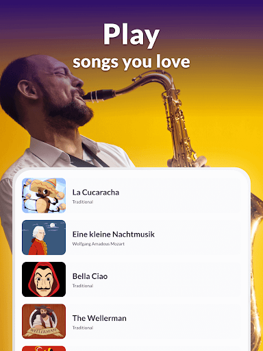Screenshot of Saxophone Lessons - tonestro