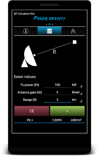 Screenshot of RF Calculator Pro