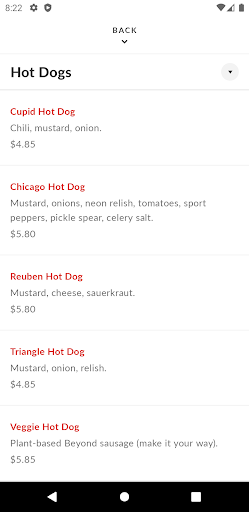 Cupids Hot Dogs Screen 3
