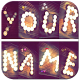Write your name with different shapes-Candles font icon