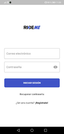 Android application RIDE ME screenshort