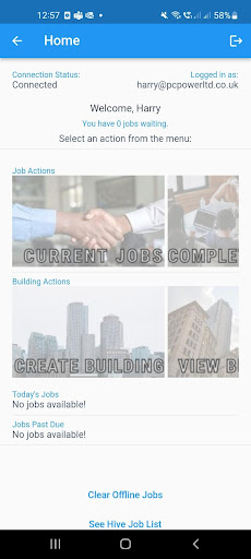 Android application TheServicePower screenshort