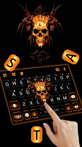 Evil Skull Keyboard Background Screen 2