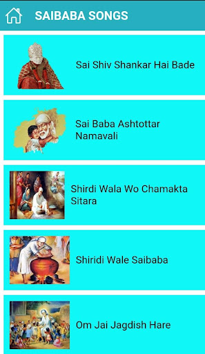 Android application Sai Baba Songs Hindi screenshort