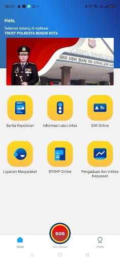 Android application TRUST POLRESTA BOGOR screenshort