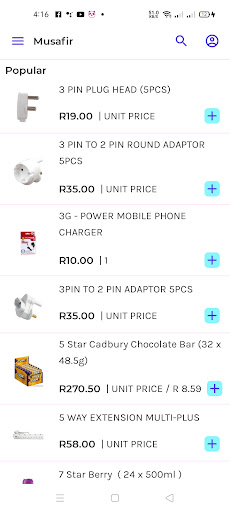 Android application Musafir : Online Wholesales screenshort