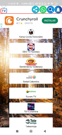 Android application TDT TV COLOMBIA screenshort