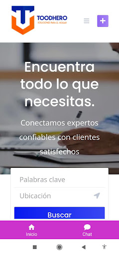 Android application Toodhero (Cliente) screenshort