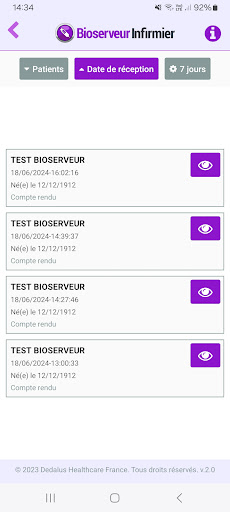 Bioserveur Infirmier Screen 3