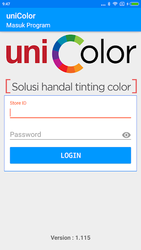Android application uniColor screenshort