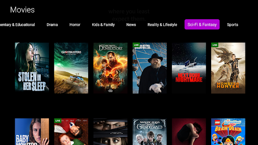 Screenshot of Lumos TV