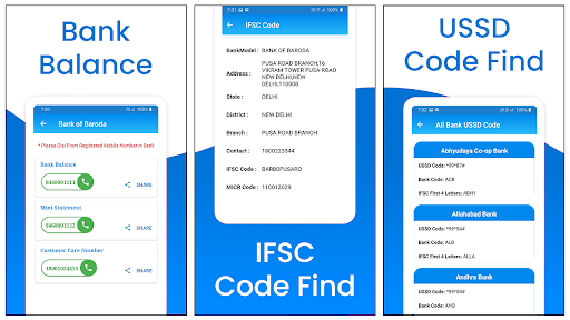 Android application Bank Balance Check screenshort