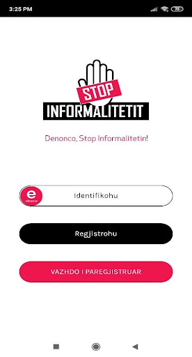 Android application Stop Informalitetit screenshort