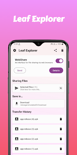 Android application Leaf Explorer - Web Share screenshort