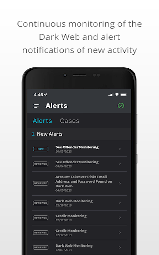 Android application IdentityForce screenshort