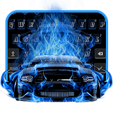 Blue Racing Car keyboard icon