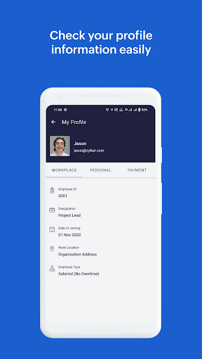 Screenshot of Employee Portal - Zoho Payroll