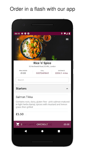 Android application Rice 'n' Spice screenshort