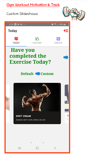 Gym Workout Motivation & Track Screen 3