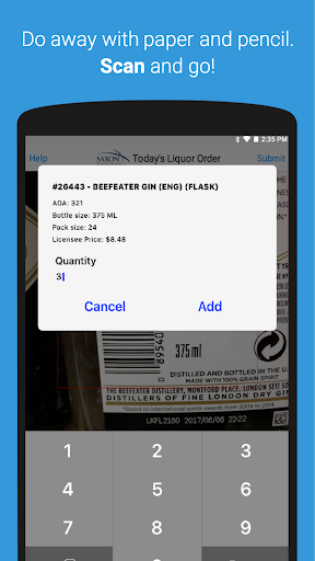 Liquor Orderer Screen 2