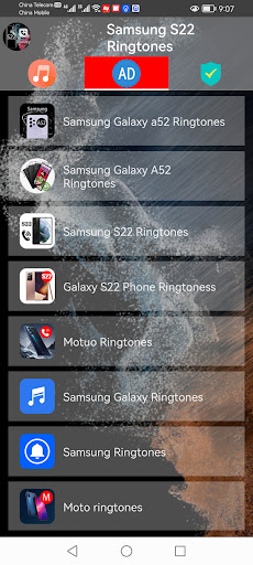 Samsung Galaxy S22 Ringtones Screen 2