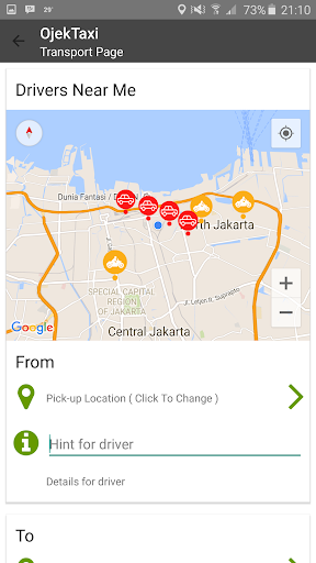 OjekTaxi Screen 2