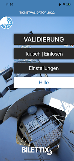 Android application bilettix.net Ticketvalidator screenshort