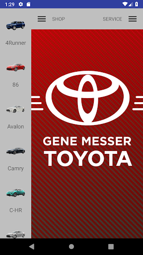 Android application Gene Messer Toyota screenshort