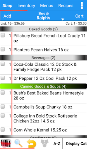 Android application Grocery Tracker Shopping List screenshort