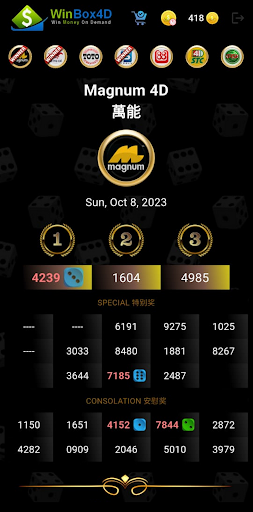 AI 4D Results 4D Predictions Screen 2