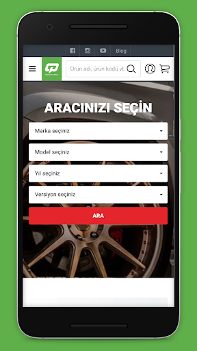 Android application Orjinalparca screenshort